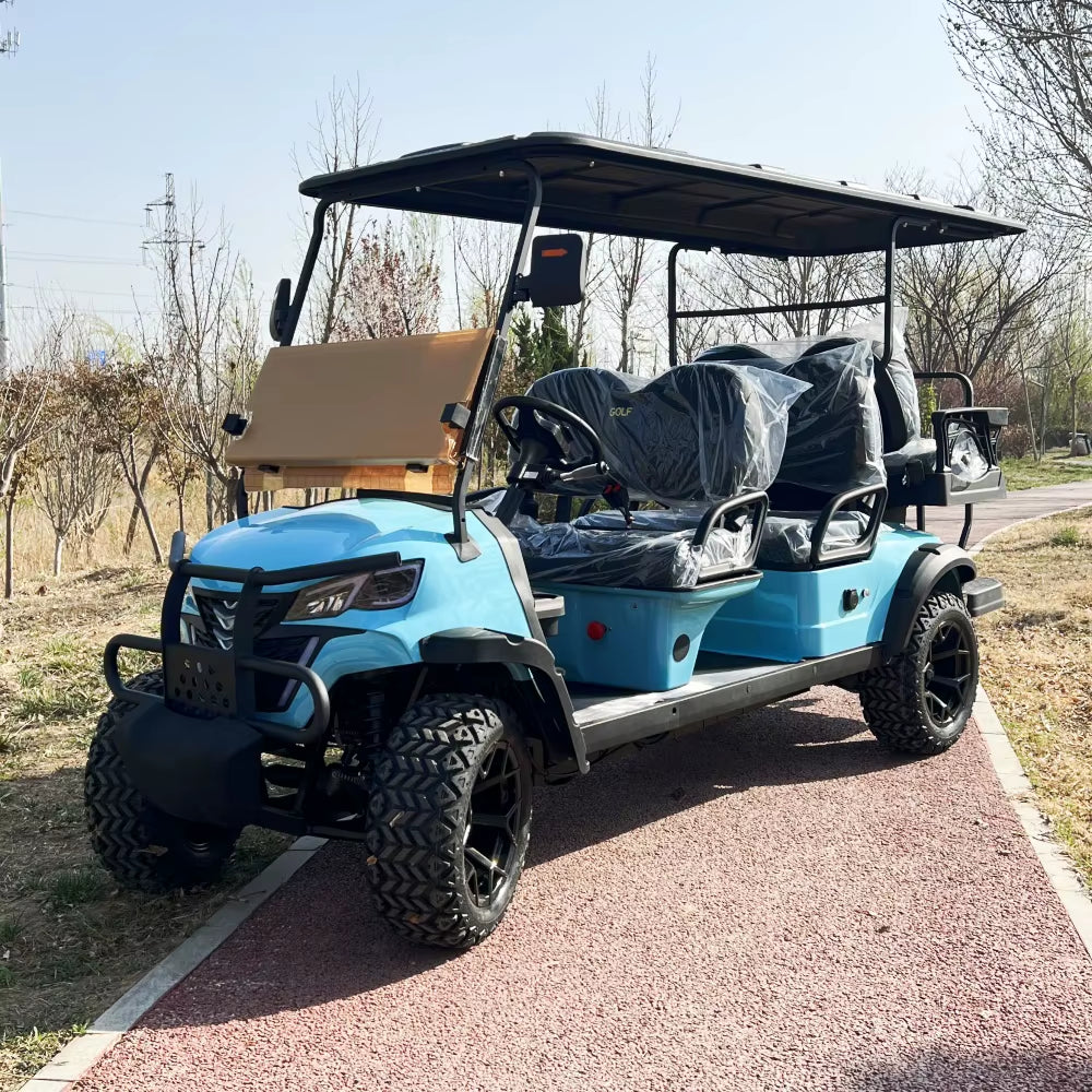 2026 Hot Sale off Road Club 4 6 Seater 60V Car Hunting Cart Golf Car 5000W Electric Golf Cart with Lithium Battery