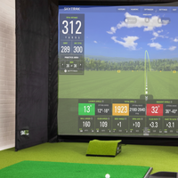 Golf Simulator Enclosure Built for Indoor Practice, 7 Sizes Available, Impact Screen, Side Barriers
