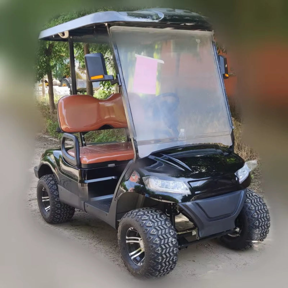 Hot Selling New Solar Panel Powered 4KW 5KW Off-Road Vehicle 60V Lithium Battery Adult 6 Seater 4 Wheel Beach Golf Cart